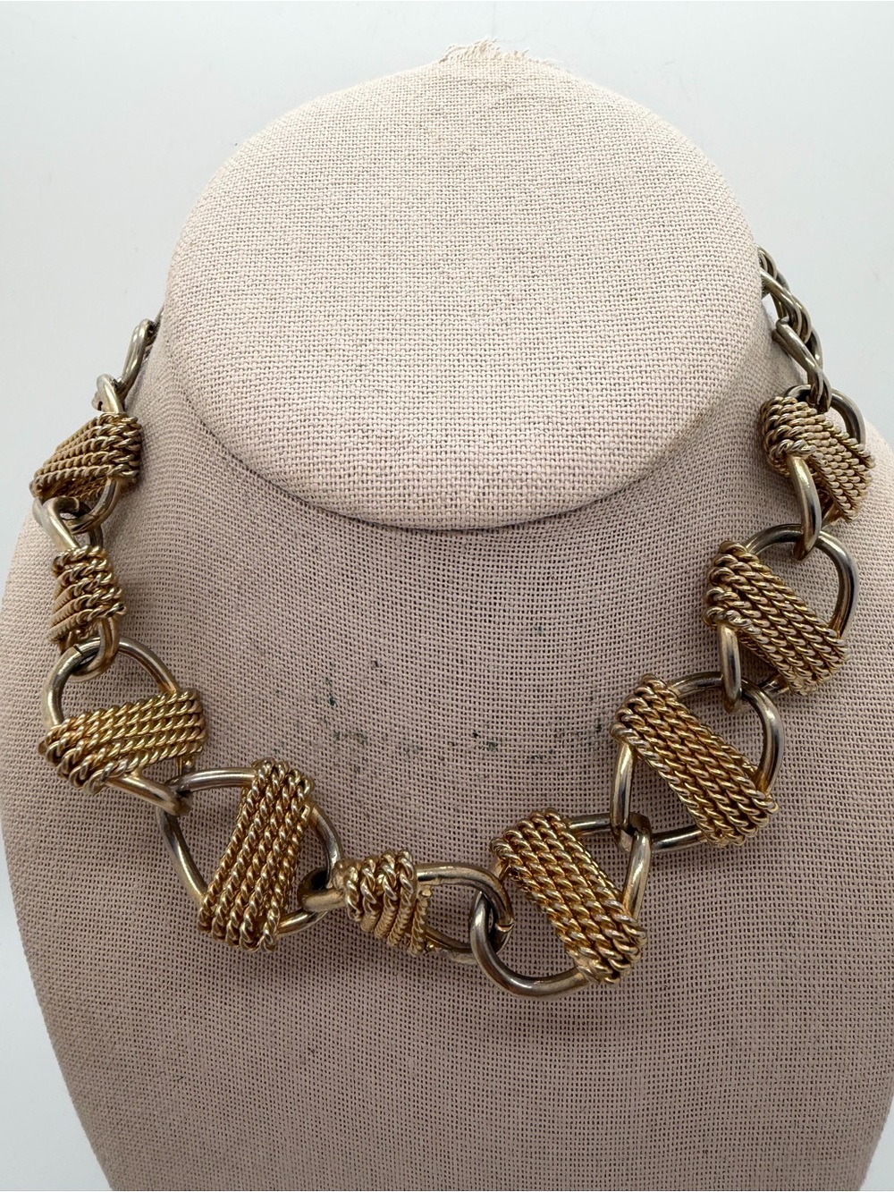 Vintage Hobè gold tone chain necklace
